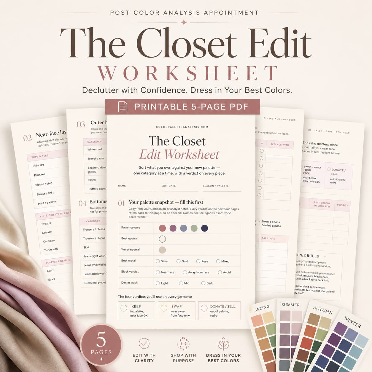 Preview of The Closet Edit Worksheet